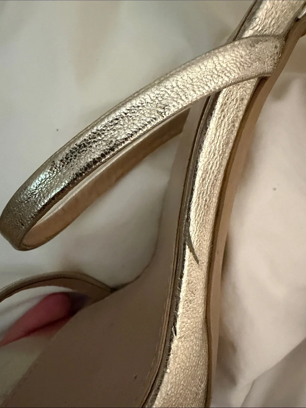 Gold Metallic Strappy High Heel Sandals